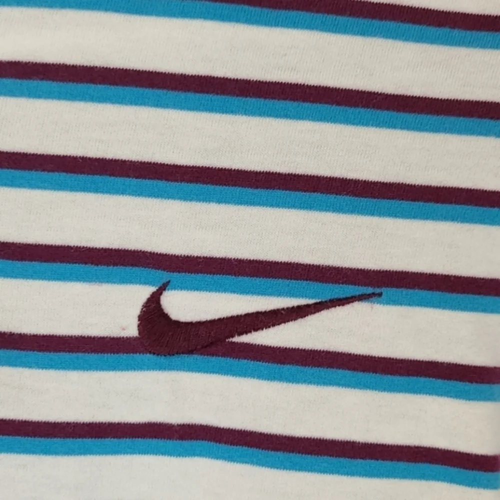 Nike Striped Hoodie Top, White Blue Burgundy, Kids XS